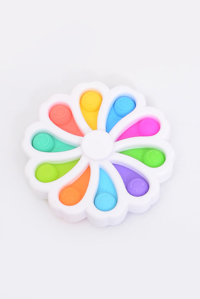 Picture of Spinner Floral Shape Rainbow Pop It - by Raja Sahib Kids